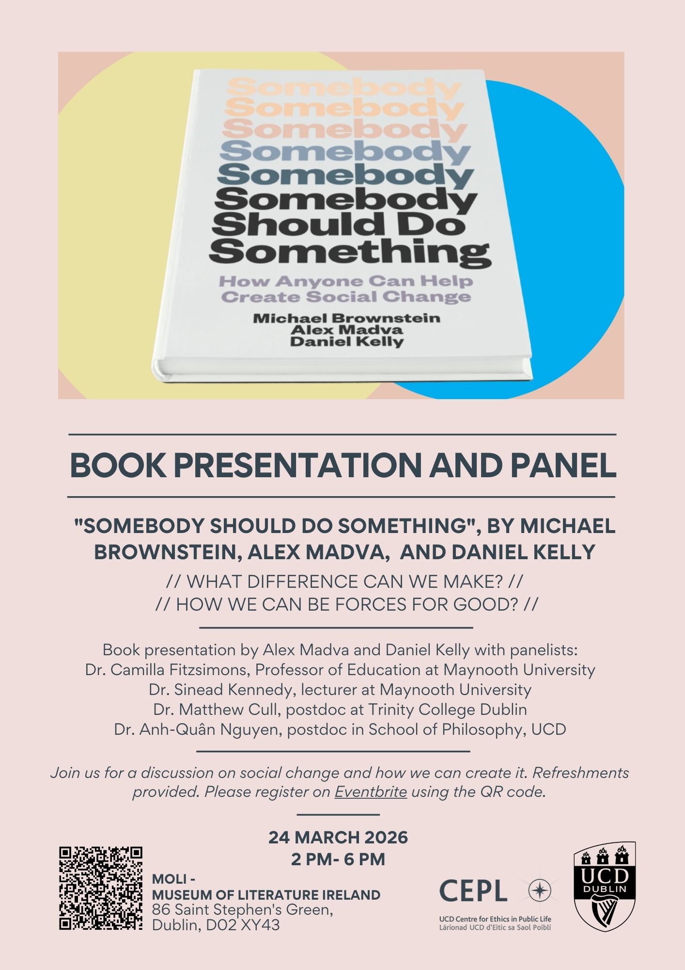 Somebody Should Do Something: Book Presentation and Panel